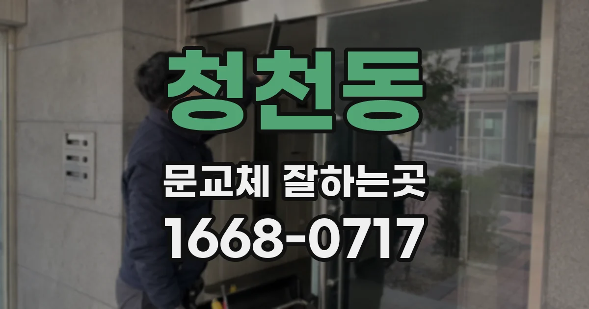 청천동 문교체 잘하는곳