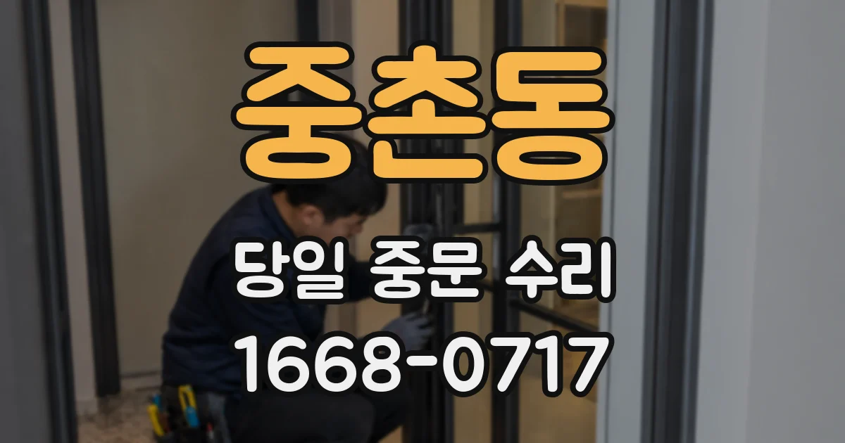 중촌동 당일 중문 수리