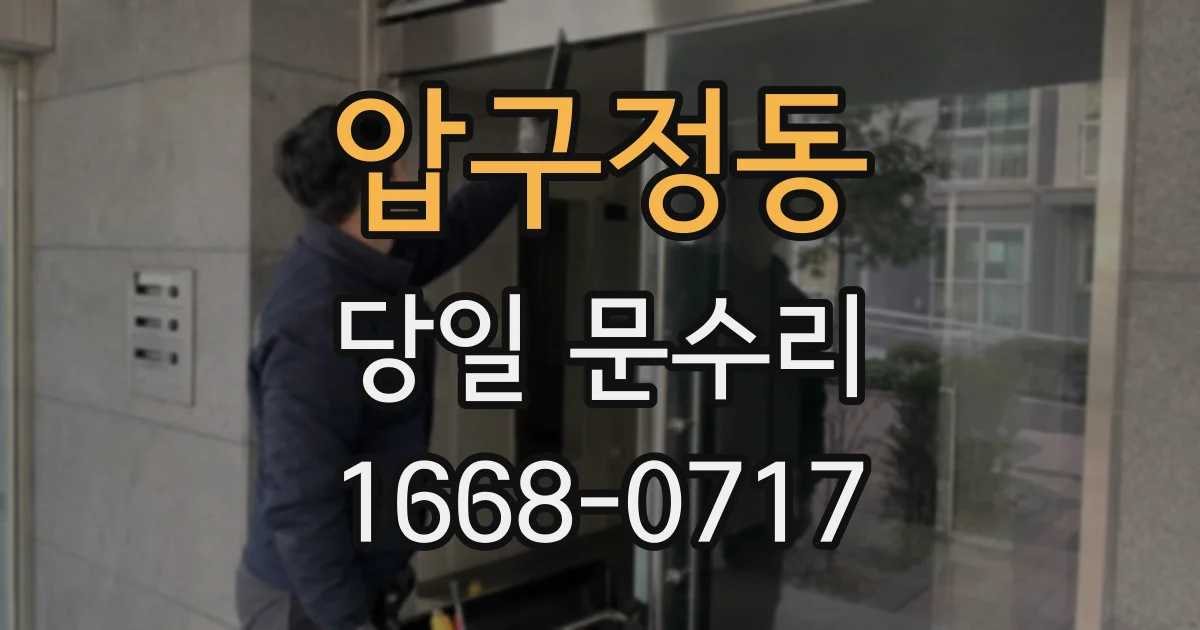 압구정동 당일 문수리