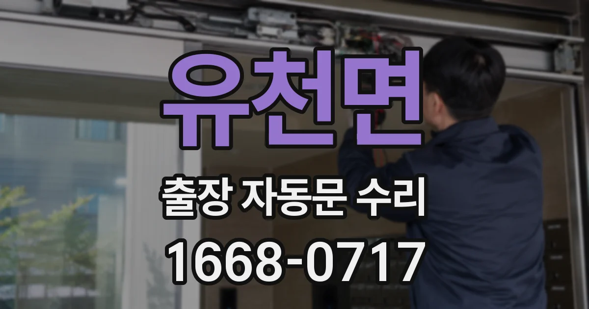 유천면 출장 자동문 수리