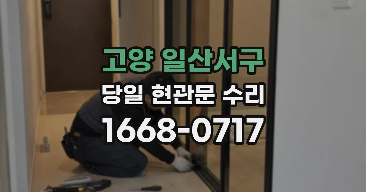 고양 일산서구 당일 현관문 수리