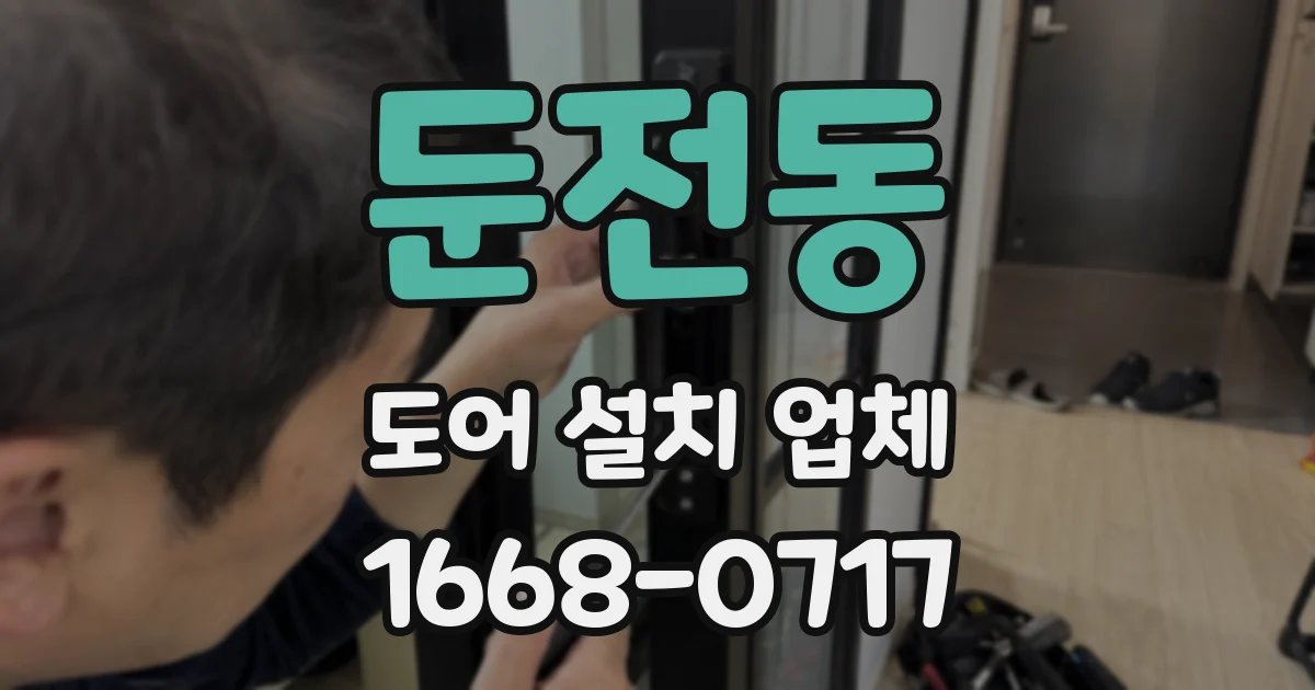 둔전동 도어 설치 업체