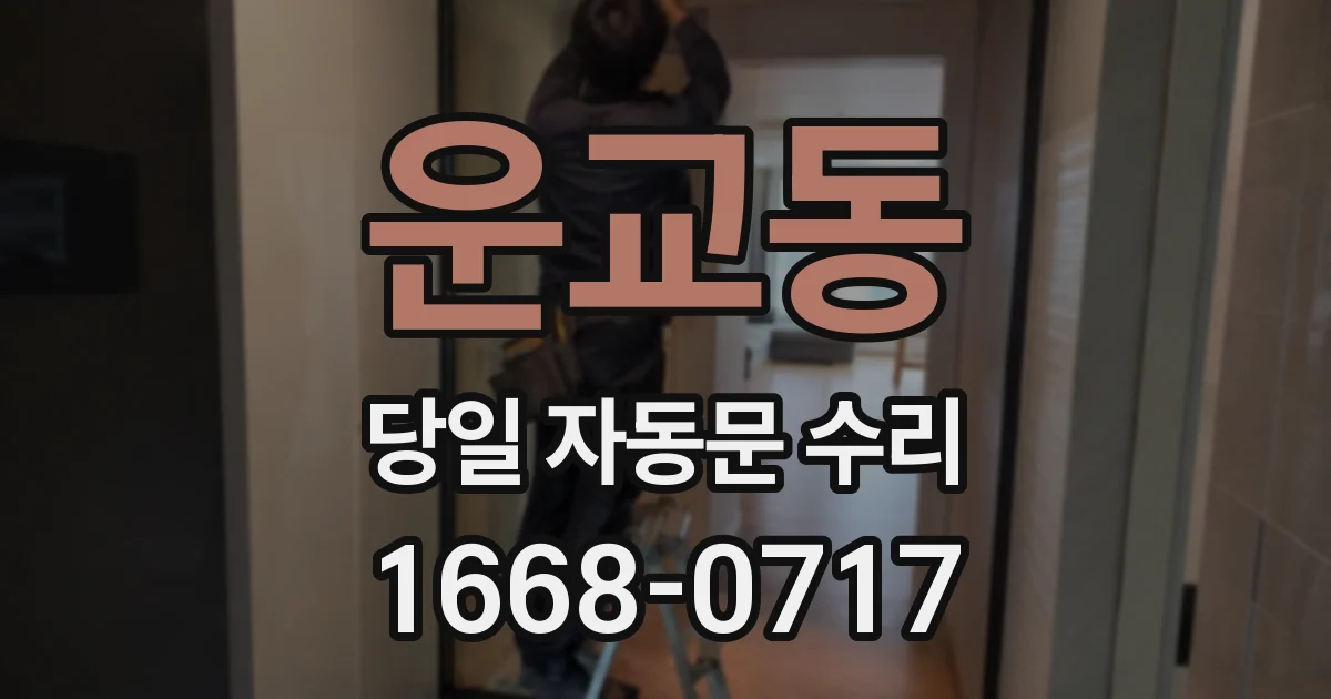 운교동 당일 자동문 수리