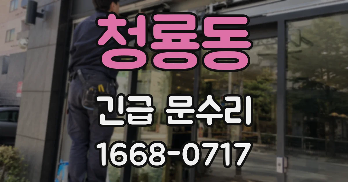 청룡동 긴급 문수리