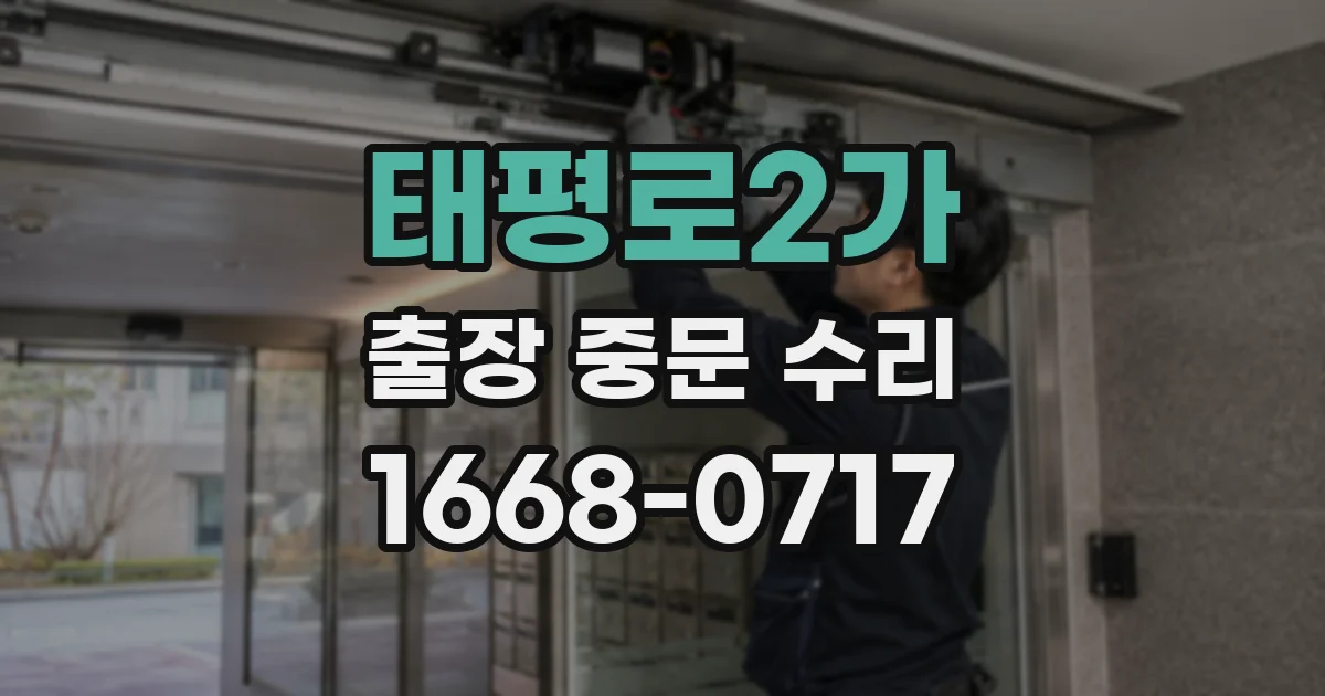 태평로2가 출장 중문 수리