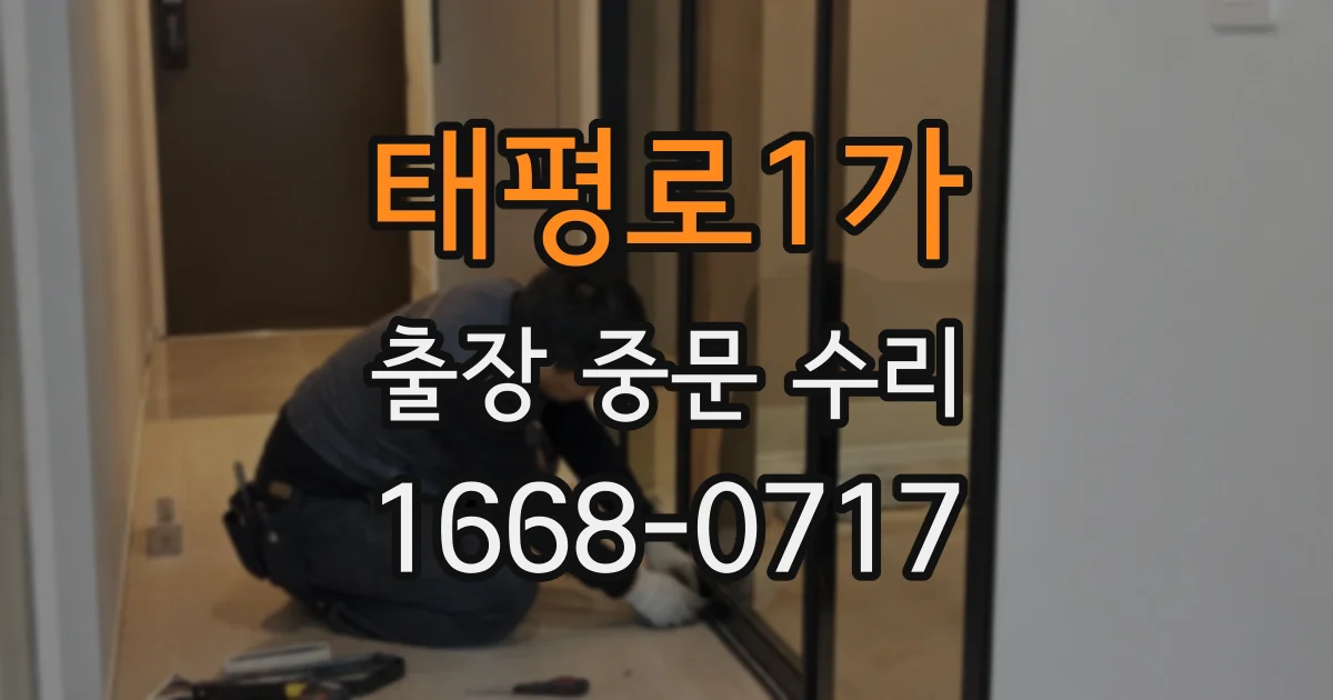 태평로1가 출장 중문 수리
