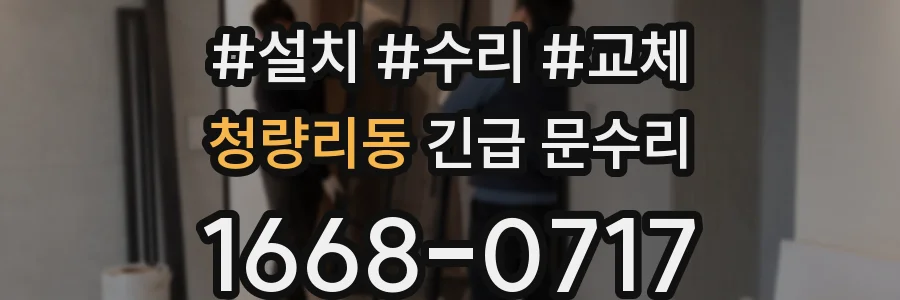 청량리동 긴급 문수리