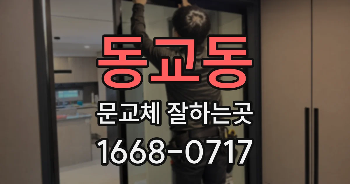 동교동 문교체 잘하는곳