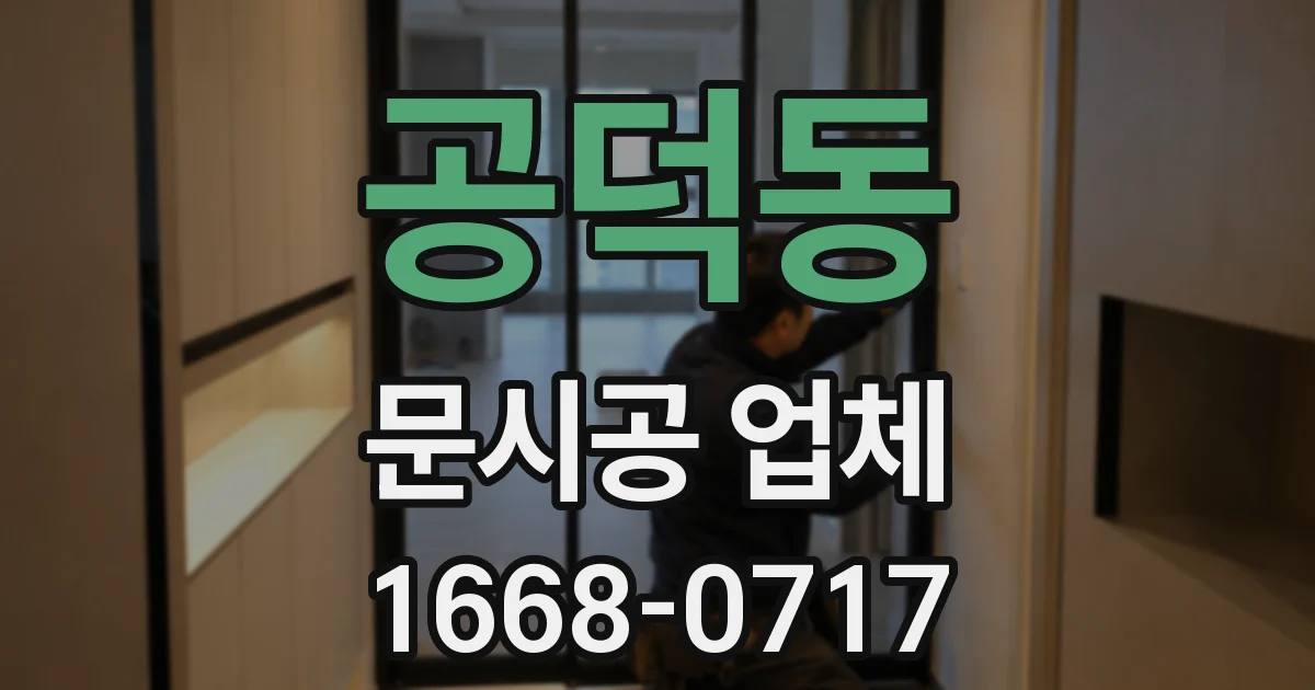 공덕동 문시공 업체