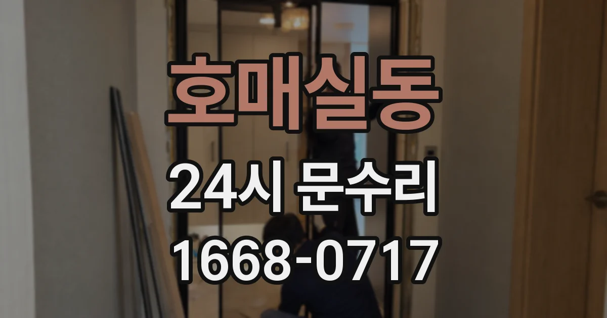 호매실동 24시 문수리