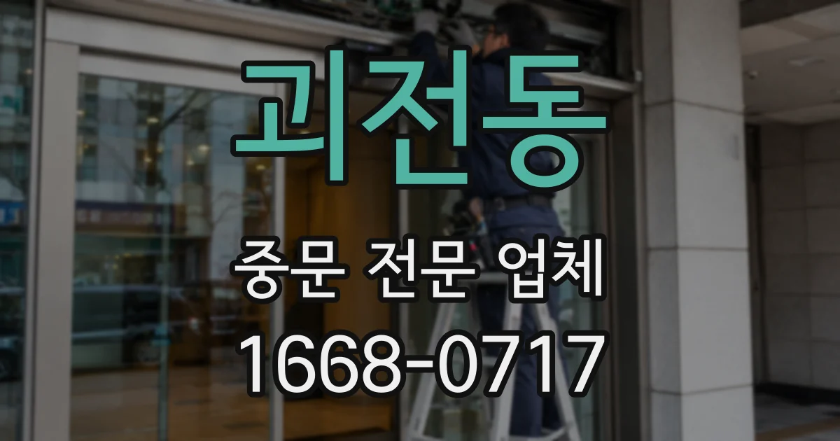 괴전동 중문 전문 업체