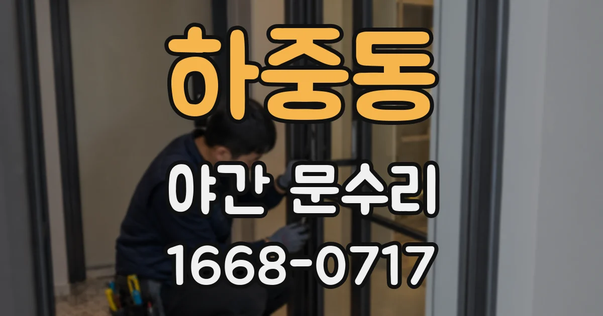 하중동 야간 문수리