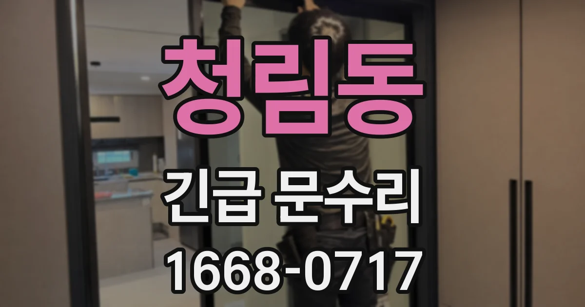 청림동 긴급 문수리