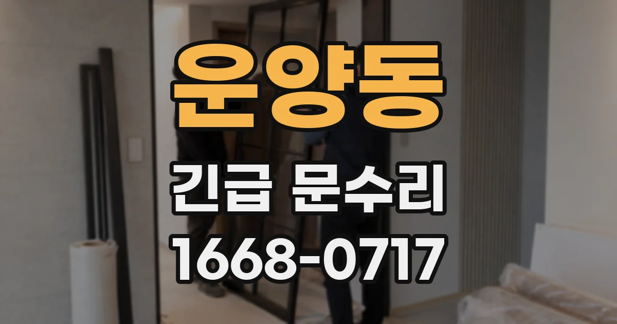 운양동 긴급 문수리