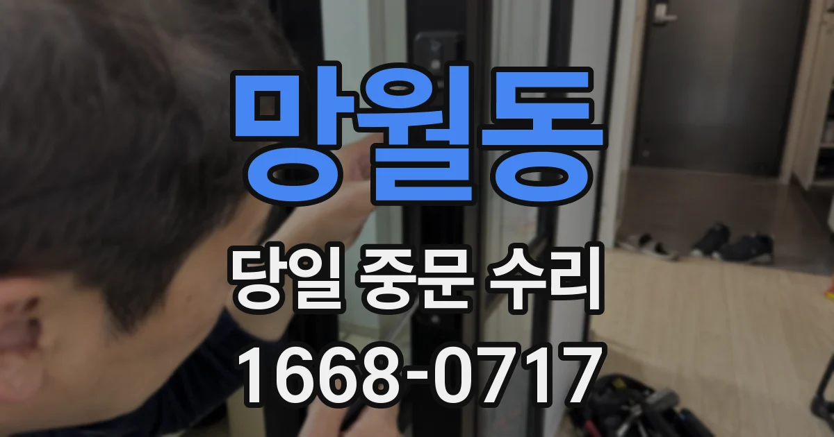 망월동 당일 중문 수리