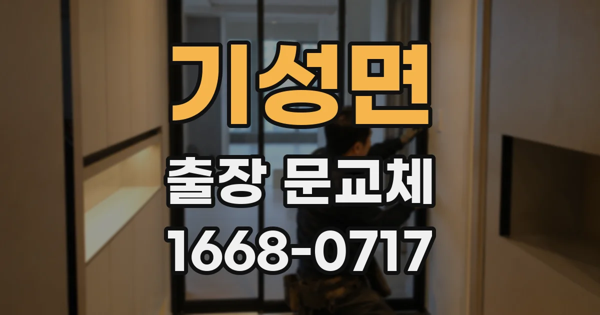 기성면 출장 문교체
