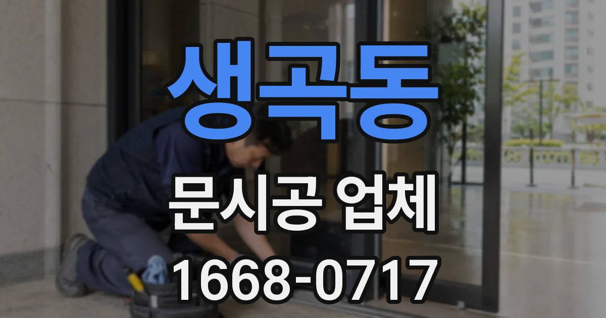 생곡동 문시공 업체