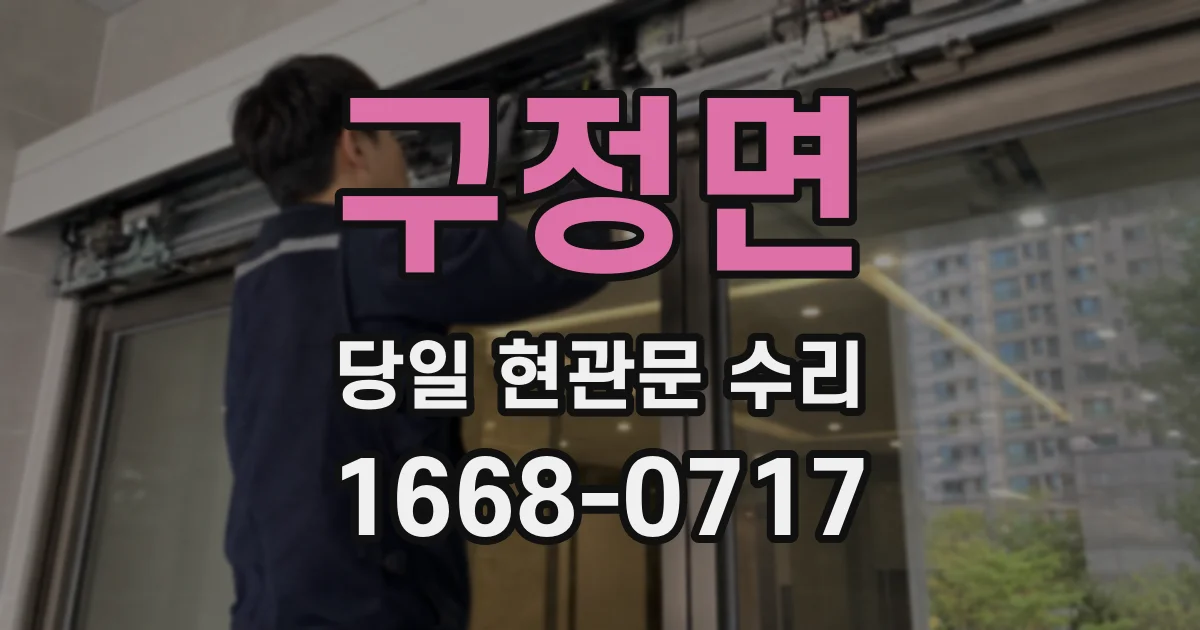구정면 당일 현관문 수리