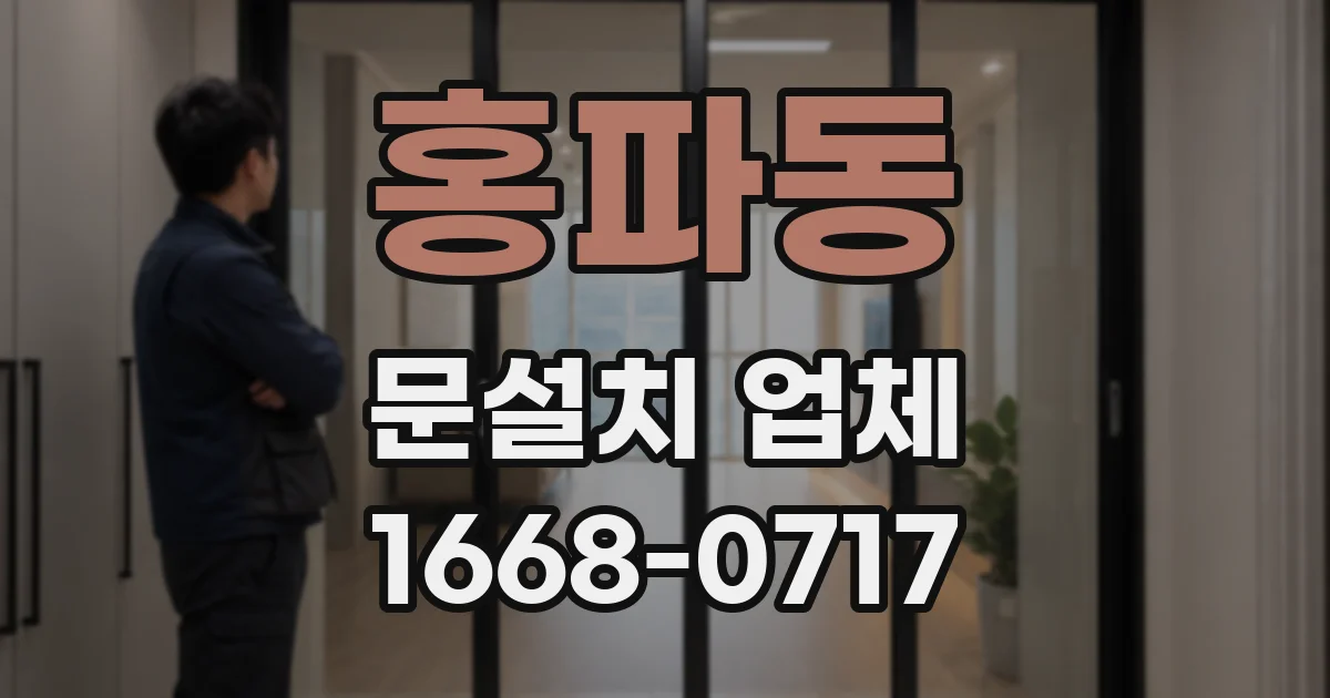 홍파동 문설치 업체