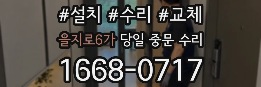 을지로6가 당일 중문 수리