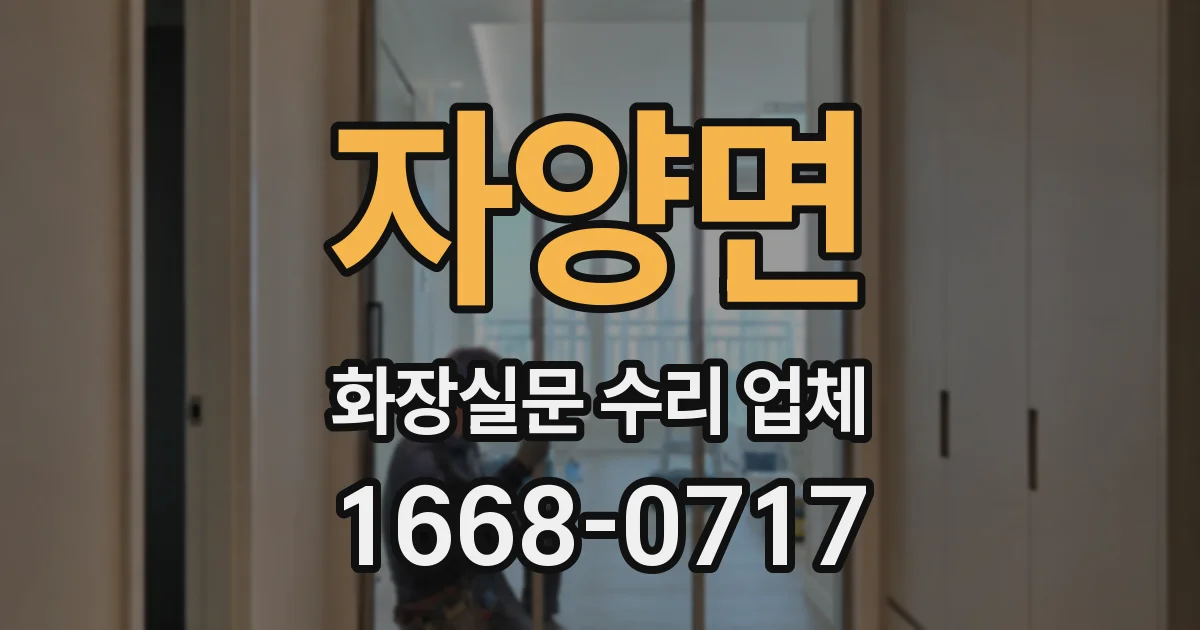 자양면 화장실문 수리 업체