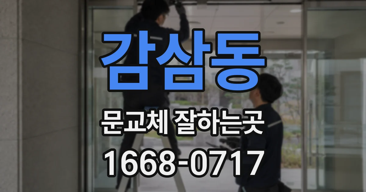 감삼동 문교체 잘하는곳