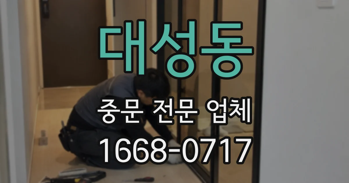 대성동 중문 전문 업체