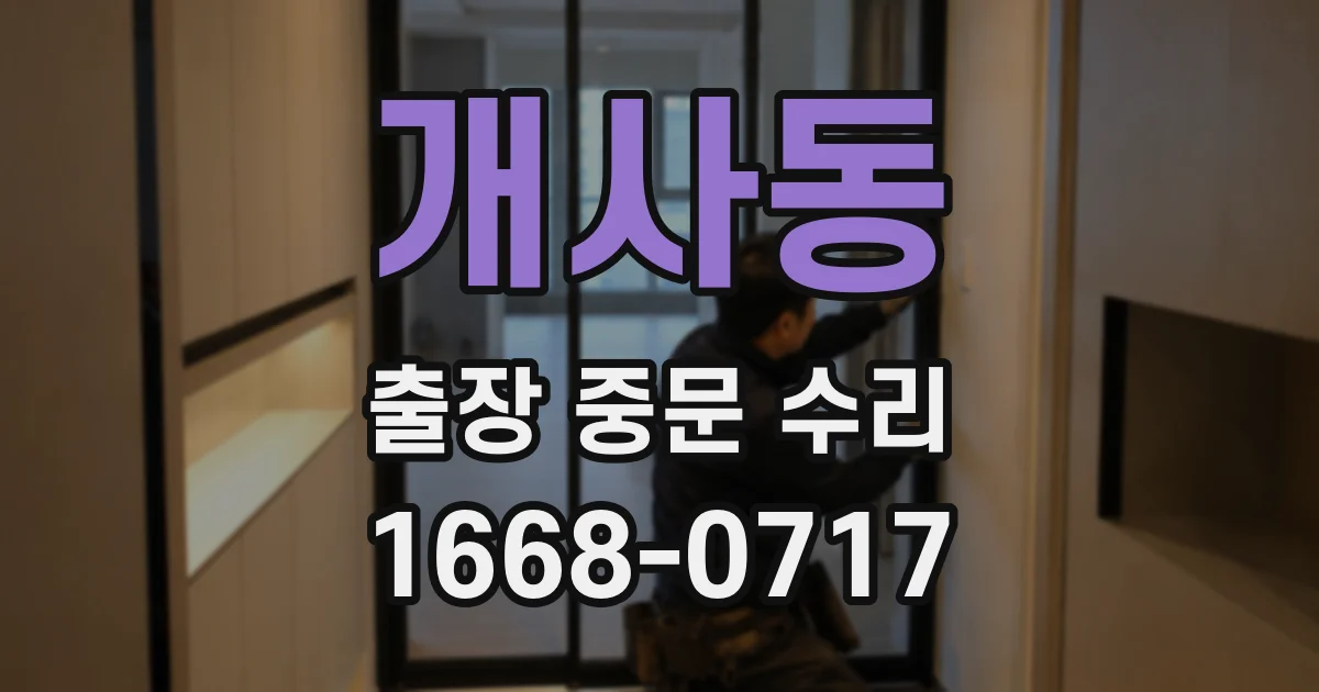 개사동 출장 중문 수리