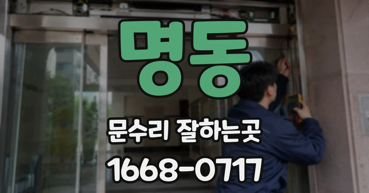 명동 문수리 잘하는곳