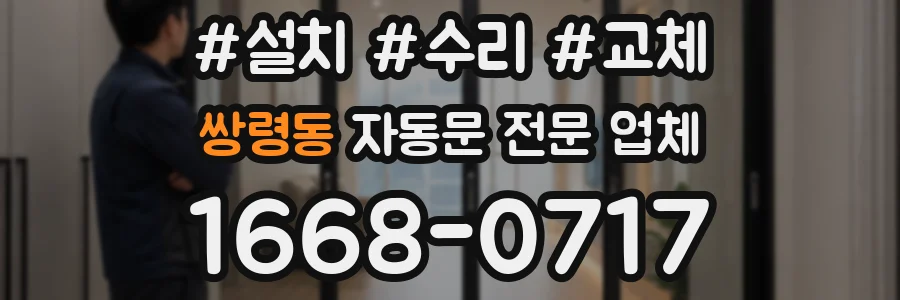 쌍령동 자동문 전문 업체