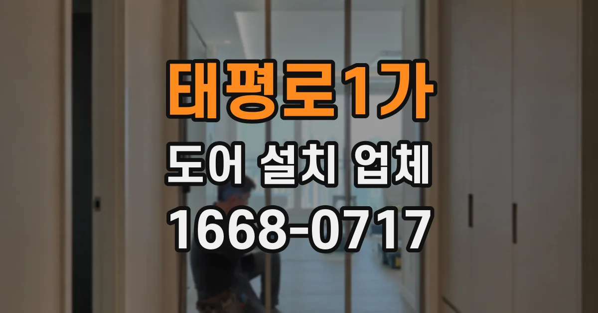태평로1가 도어 설치 업체