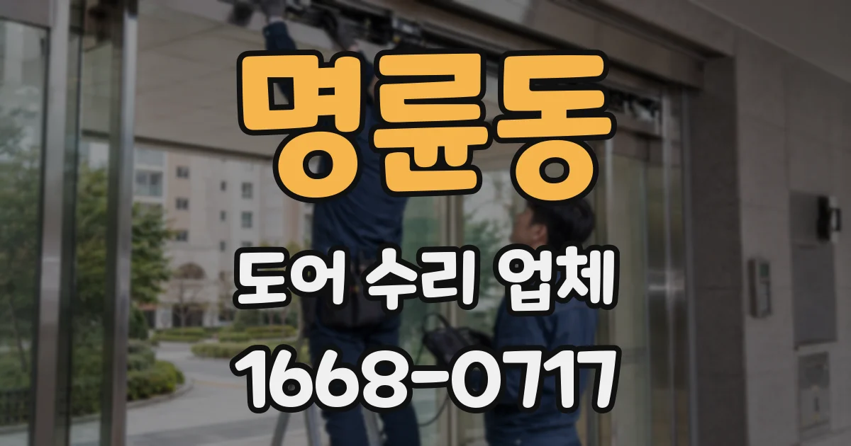 명륜동 도어 수리 업체