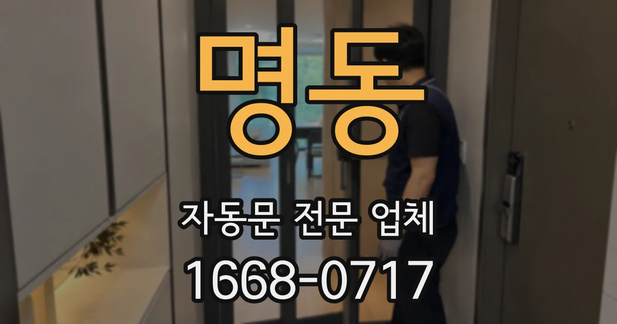 명동 자동문 전문 업체