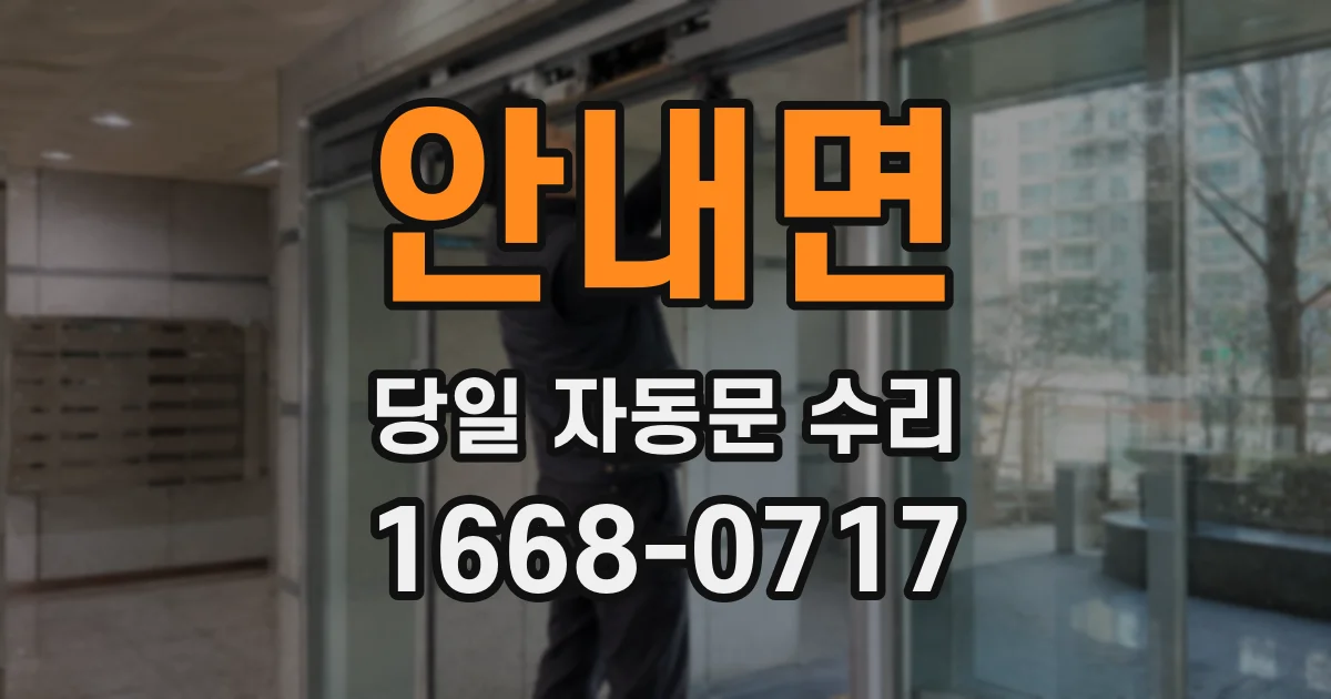 안내면 당일 자동문 수리