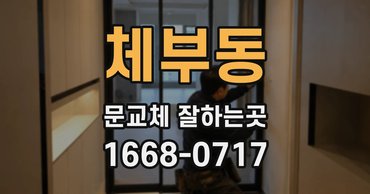 체부동 문교체 잘하는곳