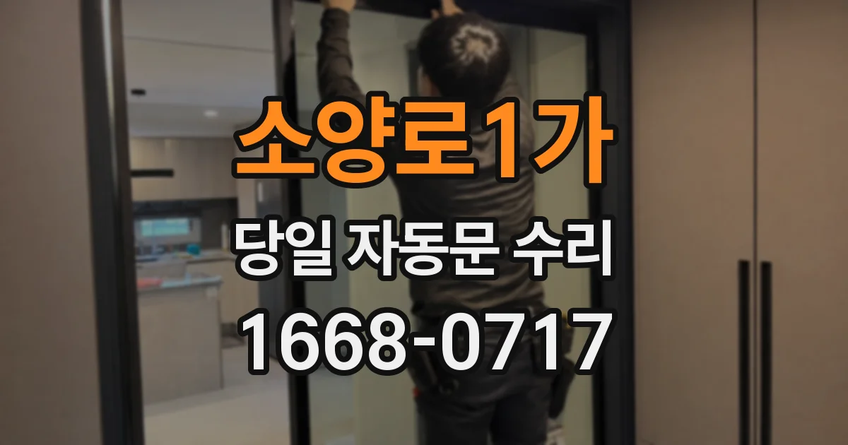 소양로1가 당일 자동문 수리