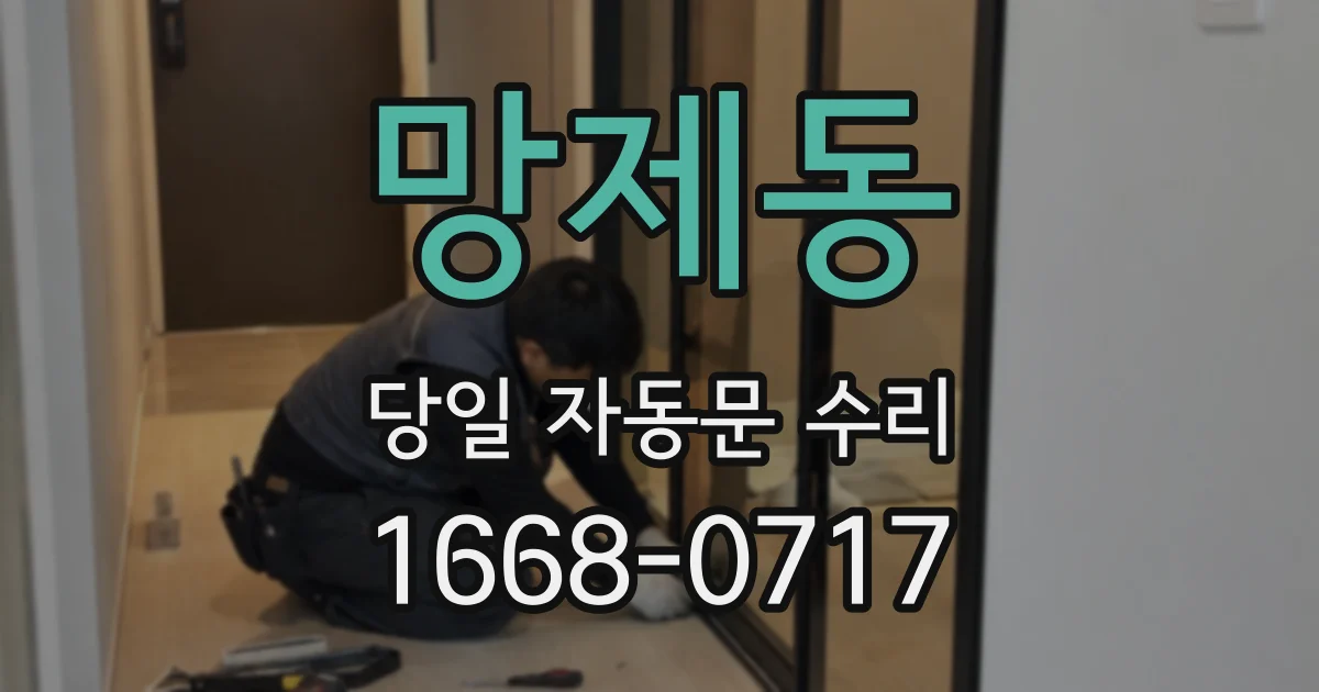 망제동 당일 자동문 수리