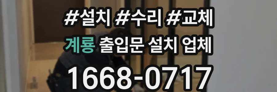 계룡 출입문 설치 업체