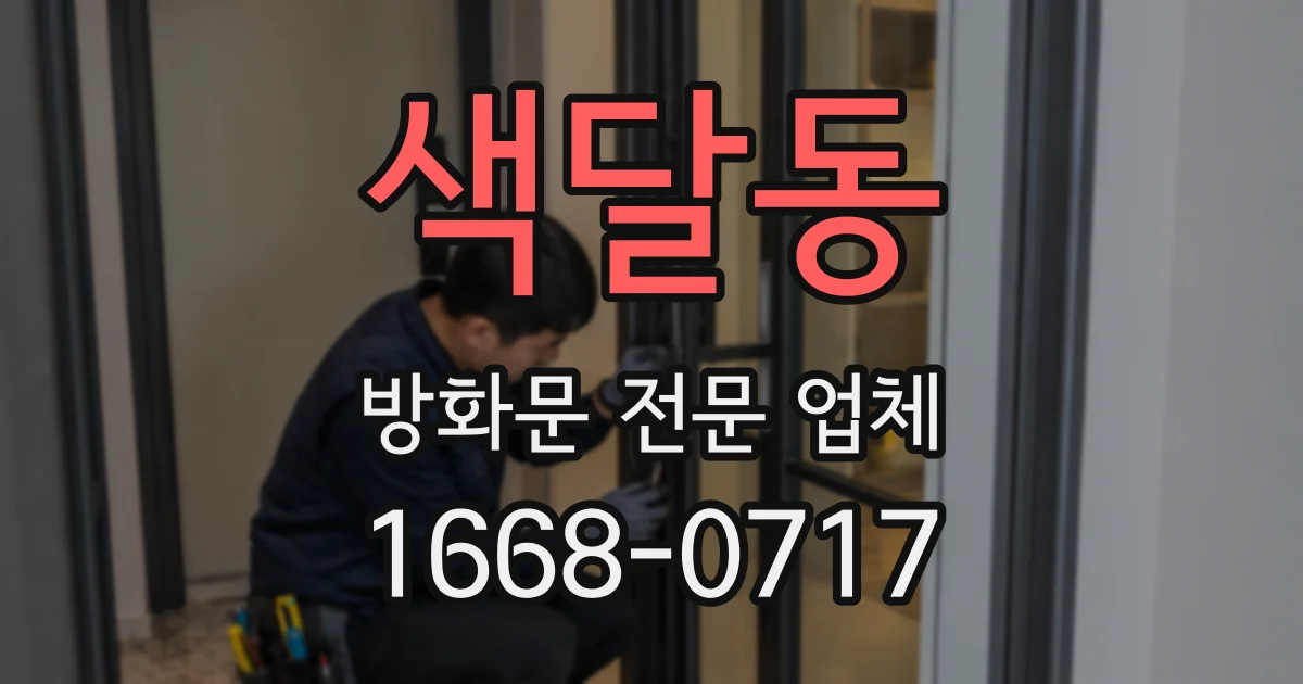 색달동 방화문 전문 업체