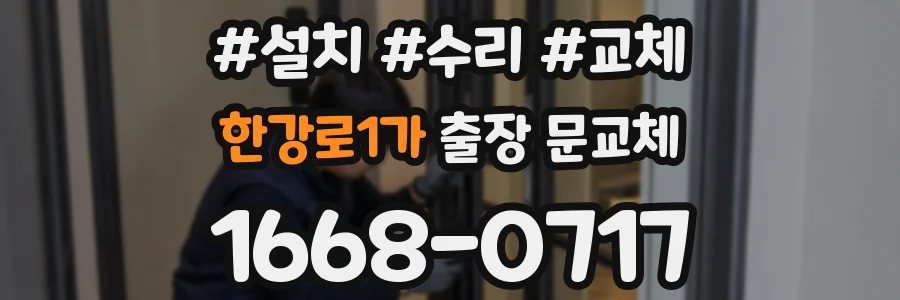 한강로1가 출장 문교체