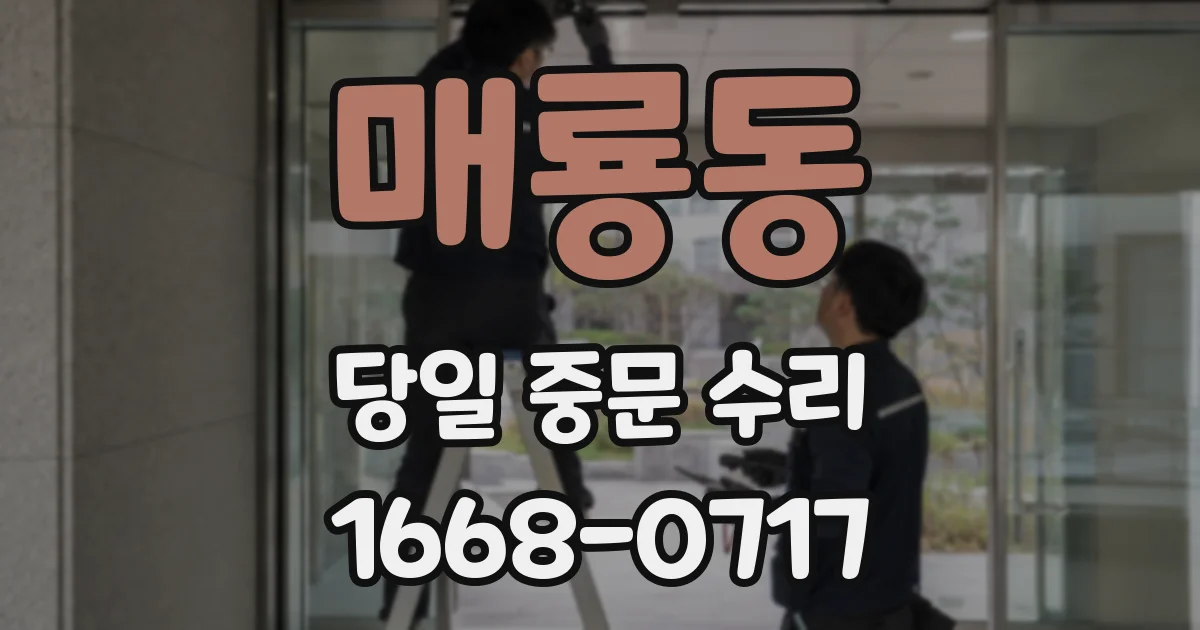 매룡동 당일 중문 수리