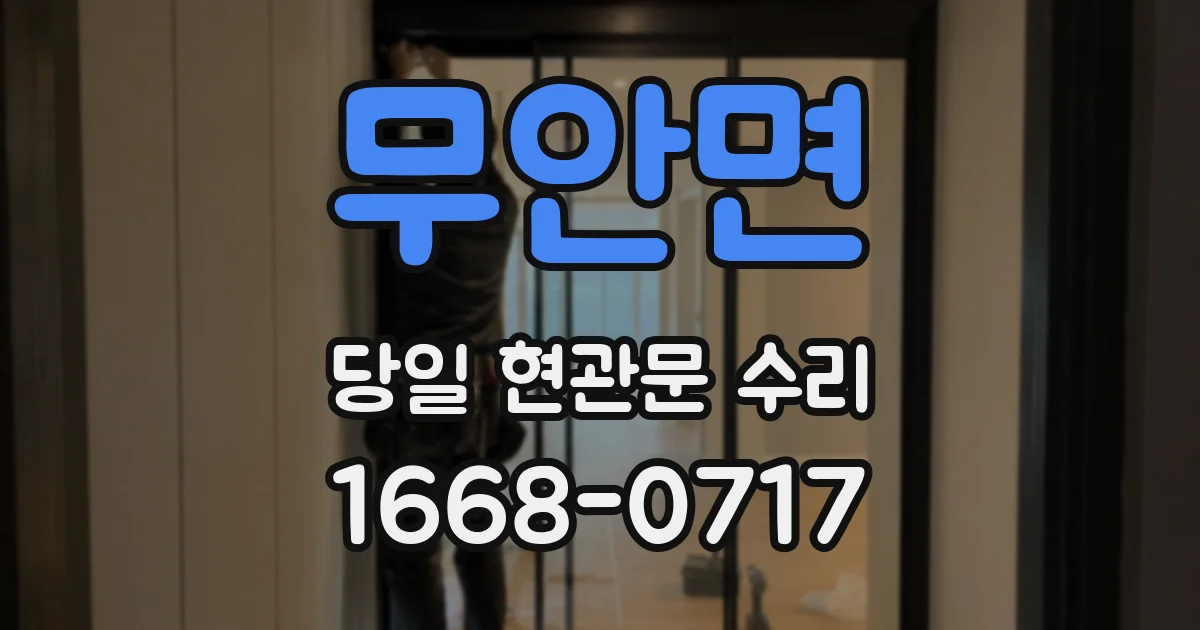 무안면 당일 현관문 수리