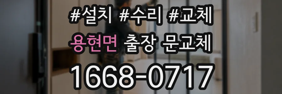 용현면 출장 문교체