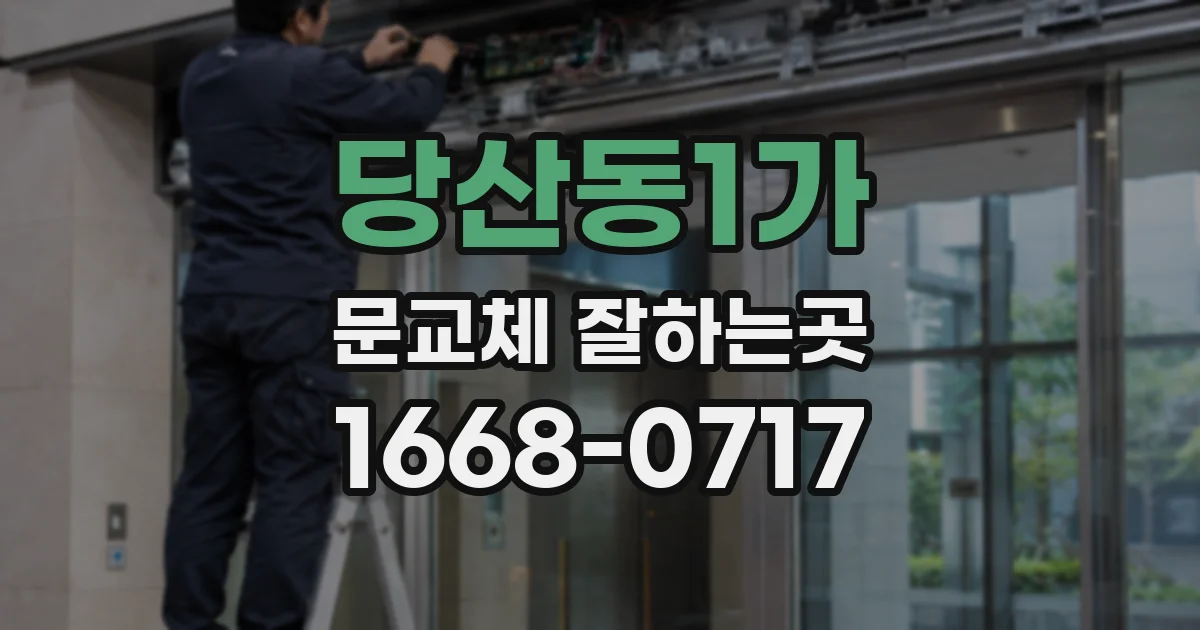 당산동1가 문교체 잘하는곳