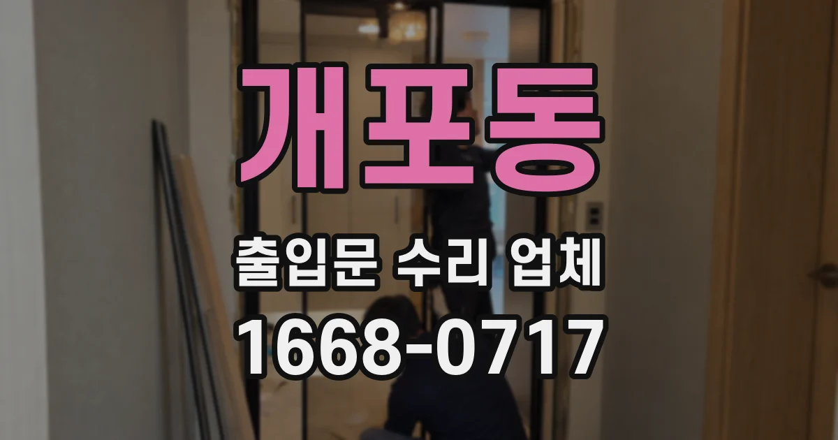개포동 출입문 수리 업체