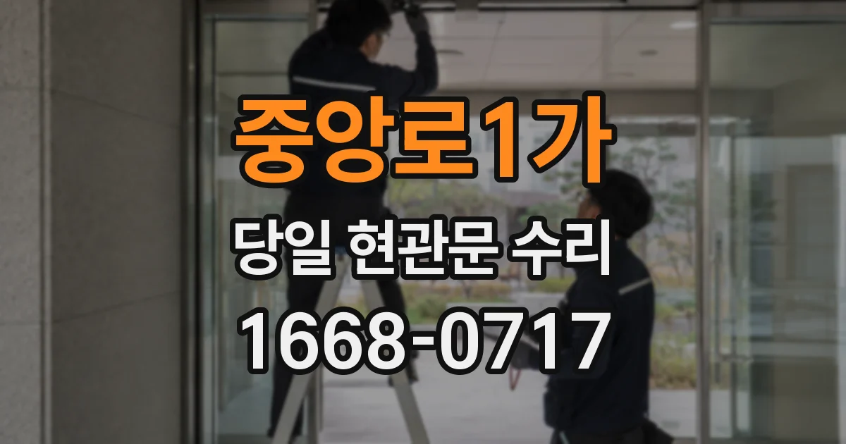 중앙로1가 당일 현관문 수리