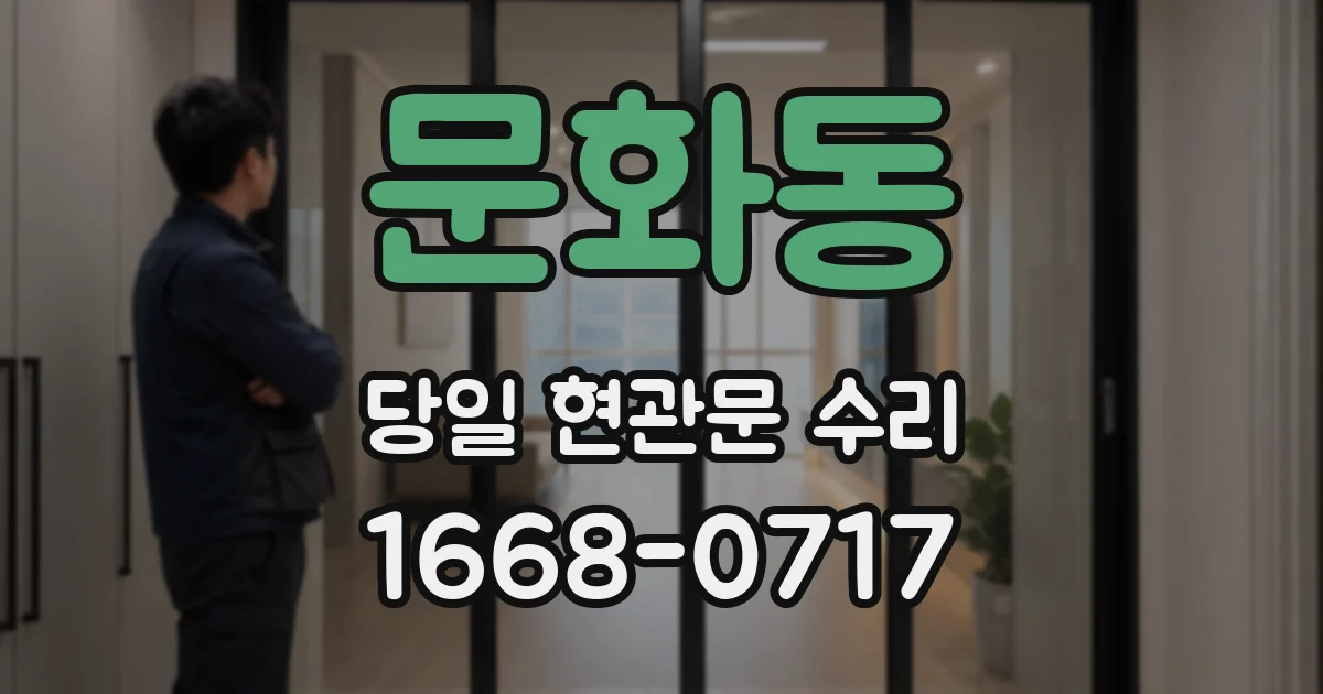 문화동 당일 현관문 수리