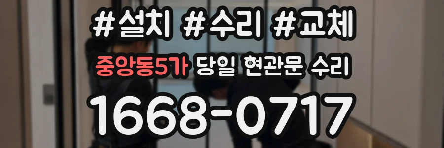 중앙동5가 당일 현관문 수리