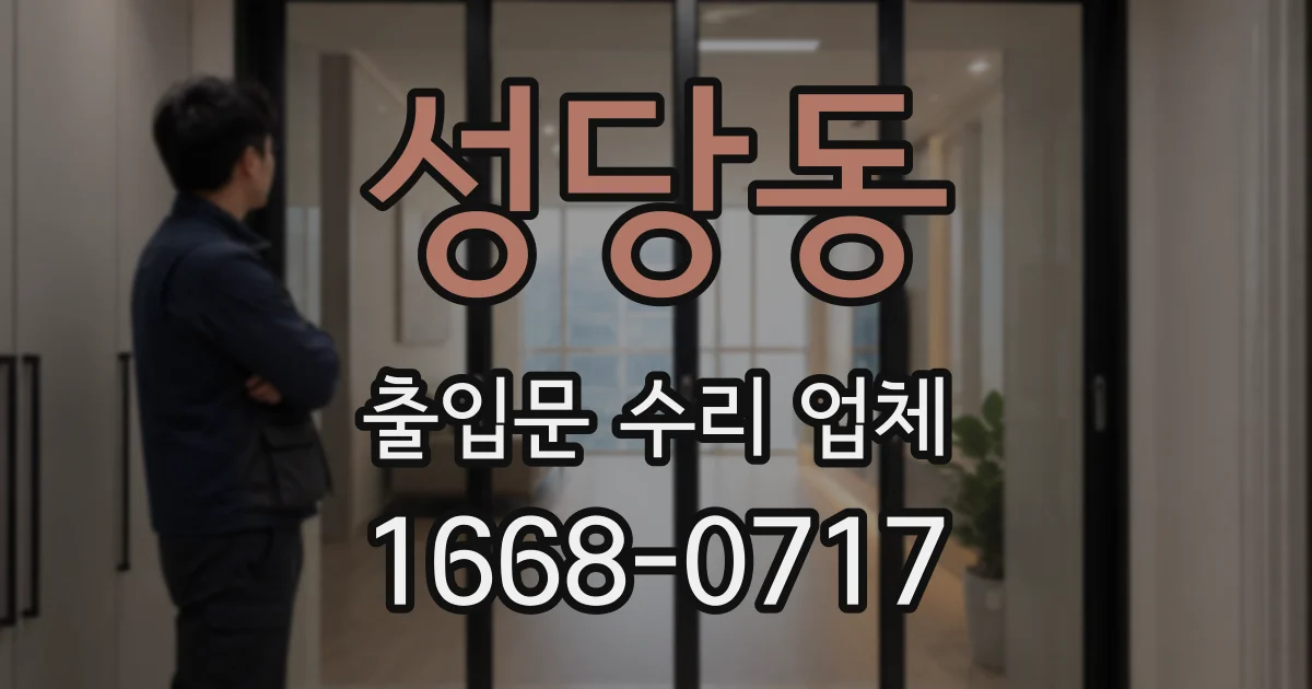 성당동 출입문 수리 업체