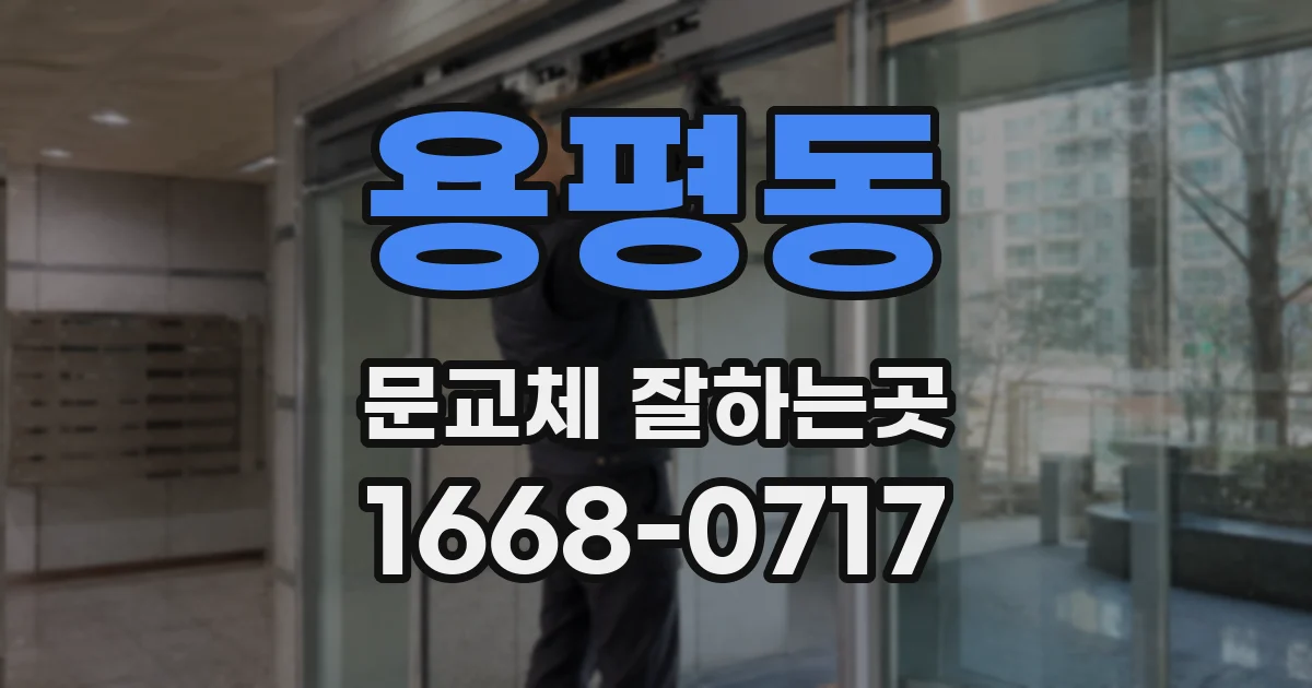 용평동 문교체 잘하는곳